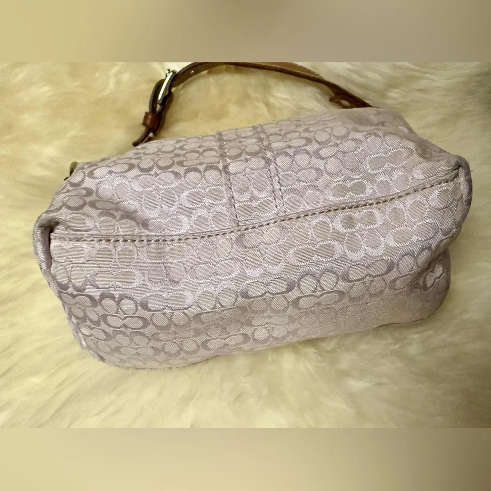 Vintage Coach Beige and Brown Signature Mini Bag - Picture 4 of 7